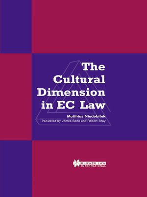 cover image of The Cultural Dimension in EC Law